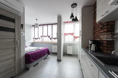 Kuchnia lub aneks kuchenny w obiekcie Magnetic apartment Jerozolimskie A