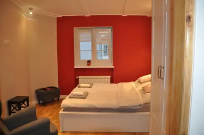 Łóżko lub łóżka w pokoju w obiekcie Cichy Zakątek - ekskluzywny apartament 90 m2