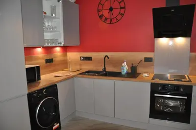 Kuchnia lub aneks kuchenny w obiekcie Cichy Zakątek - ekskluzywny apartament 90 m2