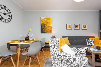 Część wypoczynkowa w obiekcie Apartment Warsaw Kredytowa by Noclegi Renters