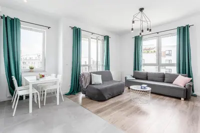 Część wypoczynkowa w obiekcie Chill Apartments Ursynów Premium