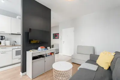 Kuchnia lub aneks kuchenny w obiekcie Chill Apartments Ursynów Premium