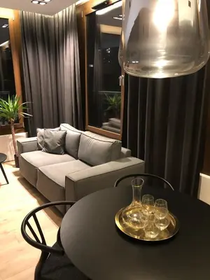 Część wypoczynkowa w obiekcie Premium Apartment Browary Warszawskie