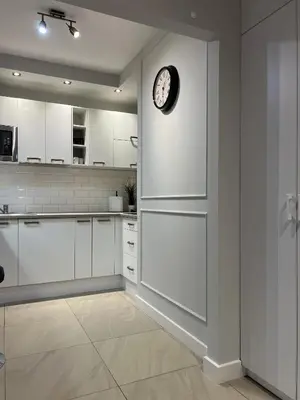 Kuchnia lub aneks kuchenny w obiekcie Airport Apartment Warszawa
