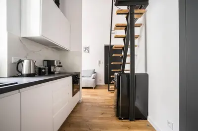 Kuchnia lub aneks kuchenny w obiekcie 5Eco Apart Pearl Jagiellonska 27 Warszawa Old Town