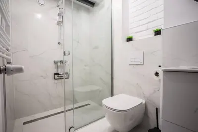 Łazienka w obiekcie 5Eco Apart Pearl Jagiellonska 27 Warszawa Old Town