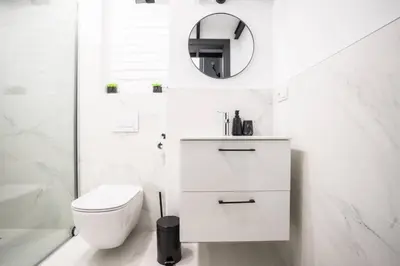 Łazienka w obiekcie 5Eco Apart Pearl Jagiellonska 27 Warszawa Old Town