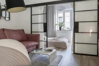 Część wypoczynkowa w obiekcie Warsaw Concierge Stalowa