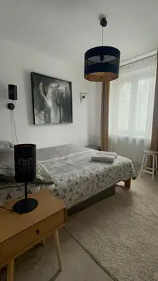 Łóżko lub łóżka w pokoju w obiekcie Perfect location two bedrooms with balkony