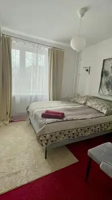 Łóżko lub łóżka w pokoju w obiekcie Perfect location two bedrooms with balkony