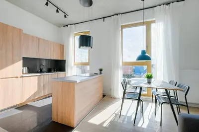 Kuchnia lub aneks kuchenny w obiekcie Apartamenty Patriotów 303