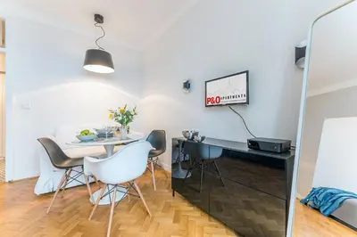 Telewizja i/lub zestaw kina domowego w obiekcie Apartment for rent Warsaw center