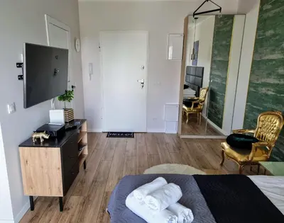 Kuchnia lub aneks kuchenny w obiekcie Love Suite Warsaw Wola by Noclegi Renters