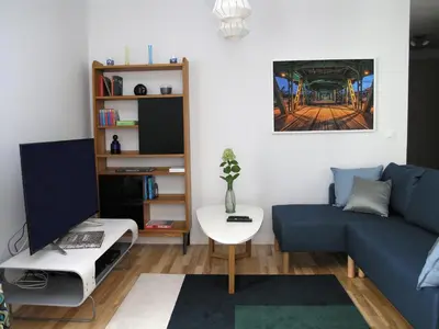 Część wypoczynkowa w obiekcie Apartament Metro Kowieńska