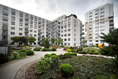Budynek, w którym mieści się apartament