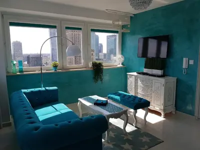 Część wypoczynkowa w obiekcie Centre Apartamenty Warszawa