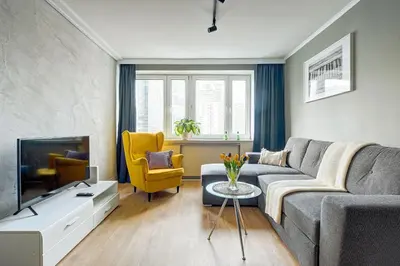 Telewizja i/lub zestaw kina domowego w obiekcie Plater Residence Apartments