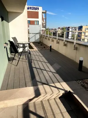 Balkon lub taras w obiekcie Apartamenty Bliska Praga by Noclegi Renters