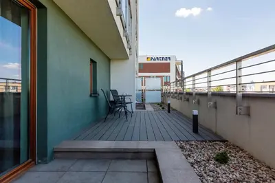 Balkon lub taras w obiekcie Apartamenty Bliska Praga by Noclegi Renters