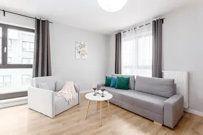 Część wypoczynkowa w obiekcie Warsaw City Apartments