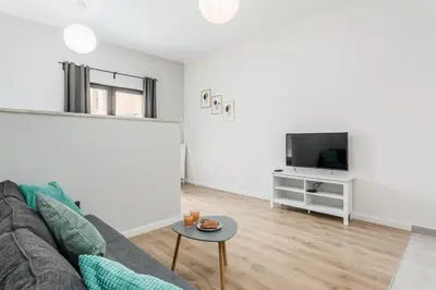 Telewizja i/lub zestaw kina domowego w obiekcie Warsaw City Apartments