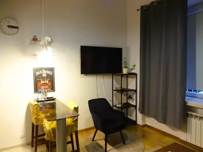 Telewizja i/lub zestaw kina domowego w obiekcie Apartament Wspólna Elango