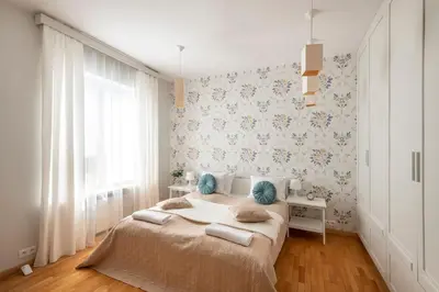 Łóżko lub łóżka w pokoju w obiekcie ShortStayPoland Sempołowskiej (B18)