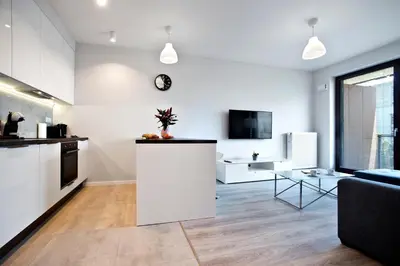 Kuchnia lub aneks kuchenny w obiekcie Marina Mokotow P&O Serviced Apartments