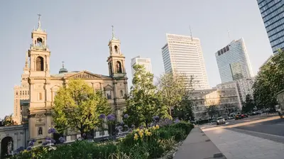 Widok na miasto Warszawa z tego apartamentu