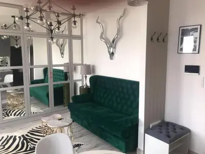 Część wypoczynkowa w obiekcie Luxury Wola Apartament