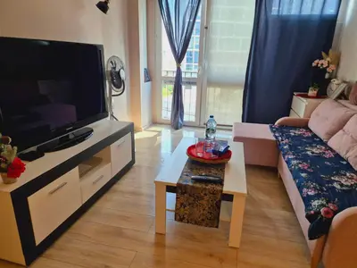 Telewizja i/lub zestaw kina domowego w obiekcie Apartament Centrum Jana Pawła II