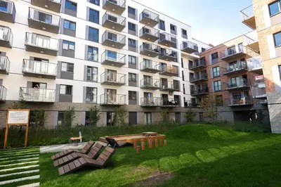Budynek, w którym mieści się apartament