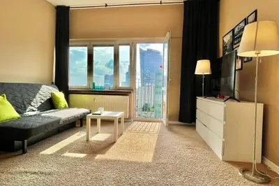 Część wypoczynkowa w obiekcie AirCondition GREEN 2, 2xMetro WiFi 50’TV Netflix HBO AppleTV