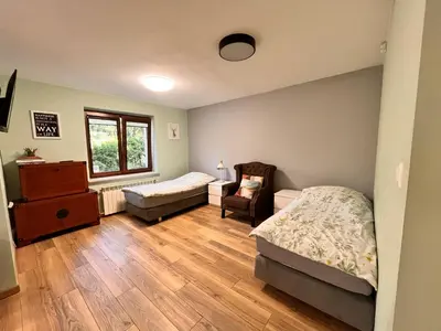 Część wypoczynkowa w obiekcie Green Albatros 48m with bathroom