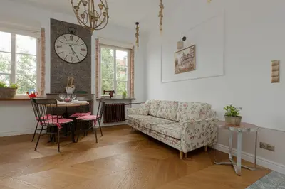 Część wypoczynkowa w obiekcie Apartment on the Warsaw Square by Noclegi Renters