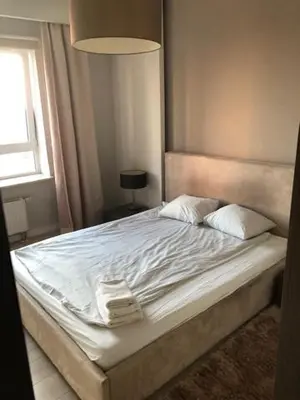 Łóżko lub łóżka w pokoju w obiekcie Luxury Apartments in Platinium Towers