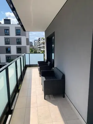 Balkon lub taras w obiekcie Apartament105Mokotow