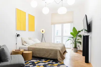 Telewizja i/lub zestaw kina domowego w obiekcie Warsaw Concierge Koneser