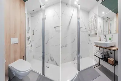 Łazienka w obiekcie SuperApart Wilanów MiniStudio, Medicover, Świątynia Opatrzności