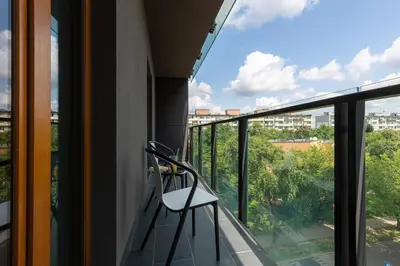 Balkon lub taras w obiekcie Studio Centrum Pawia 51 Apartments by Renters Prestige