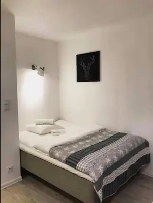 Łóżko lub łóżka w pokoju w obiekcie Apartamenty Centrum