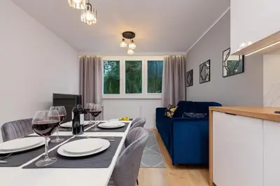 Część wypoczynkowa w obiekcie Beautiful Two-Bedroom Apartment Warsaw Bielany by Noclegi Renters