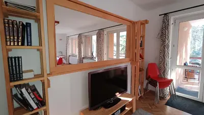 Telewizja i/lub zestaw kina domowego w obiekcie Willa Stary Dom