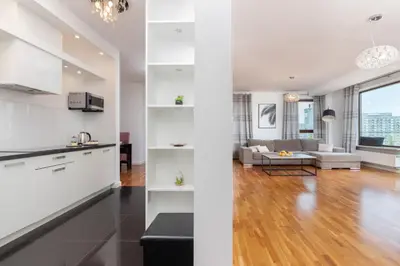 Kuchnia lub aneks kuchenny w obiekcie Atelier Residence Apartment by Noclegi Renters