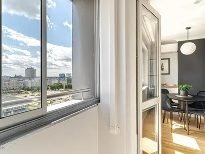 Część wypoczynkowa w obiekcie City View Apartment - Zgoda 13