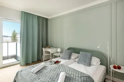 Łóżko lub łóżka w pokoju w obiekcie ShortStayPoland Racjonalizacji (B54)