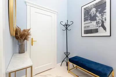 Część wypoczynkowa w obiekcie LUX Golden Apartment Praga Kępna by Renters Prestige
