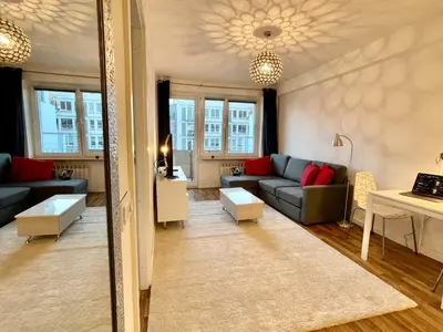 Część wypoczynkowa w obiekcie DECOR 2 metro fast WiFI 55’TV Netflix HBO cozy