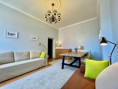 Część wypoczynkowa w obiekcie ROYAL 2 Old Town fast WiFi Netflix HBO AppleTV+