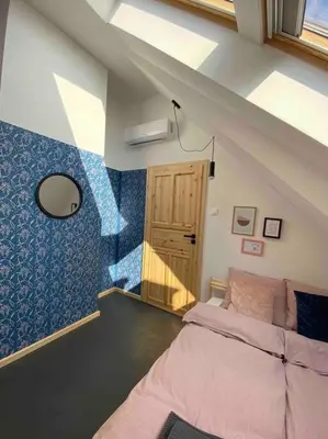 Łóżko lub łóżka w pokoju w obiekcie Apartament Stara Praga 1
